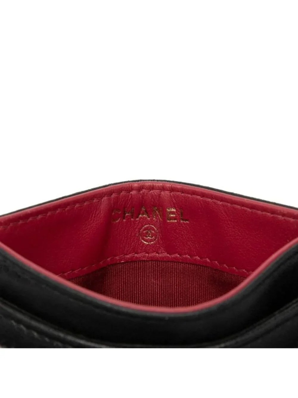 Chanel 19 Quilted Card Case Business Holder Black Lambskin